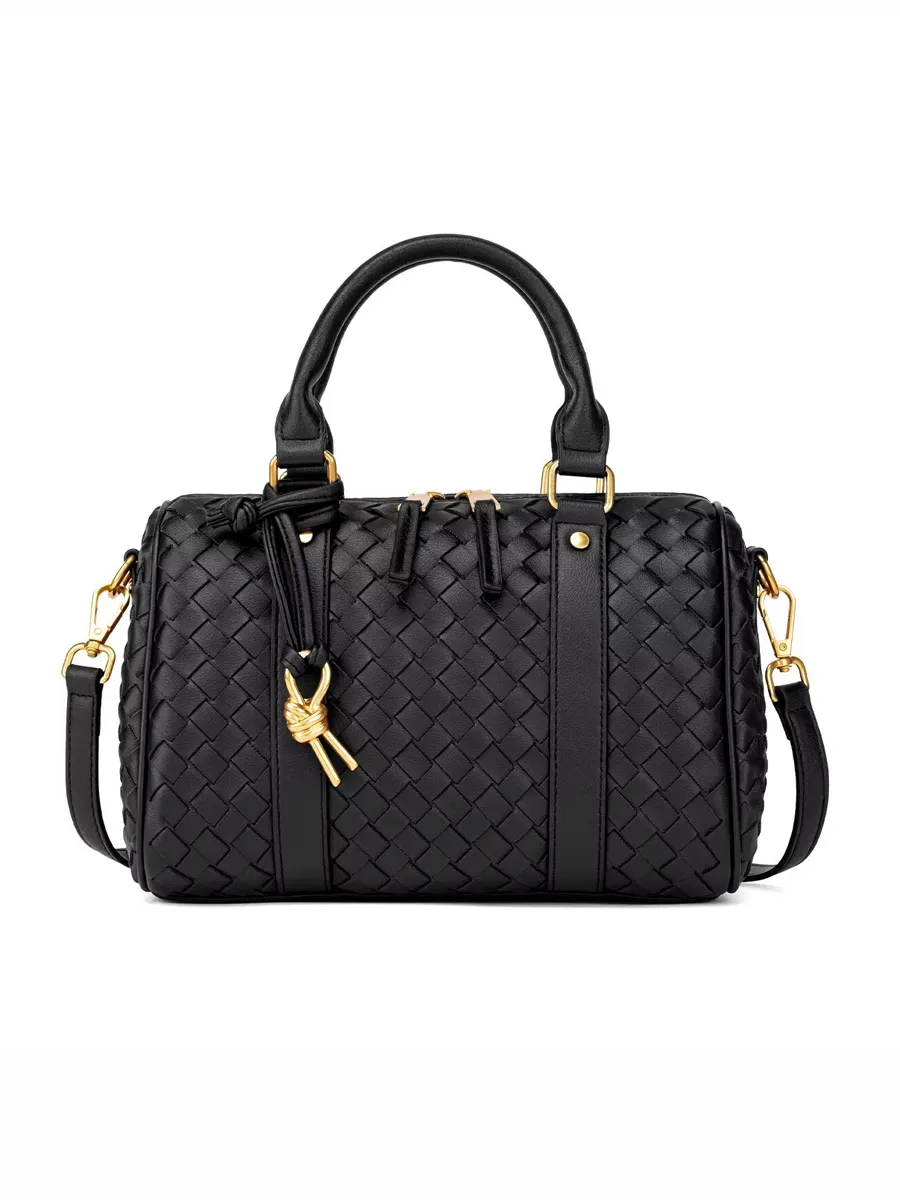 Sabrina Woven Pillow-Shaped Bag