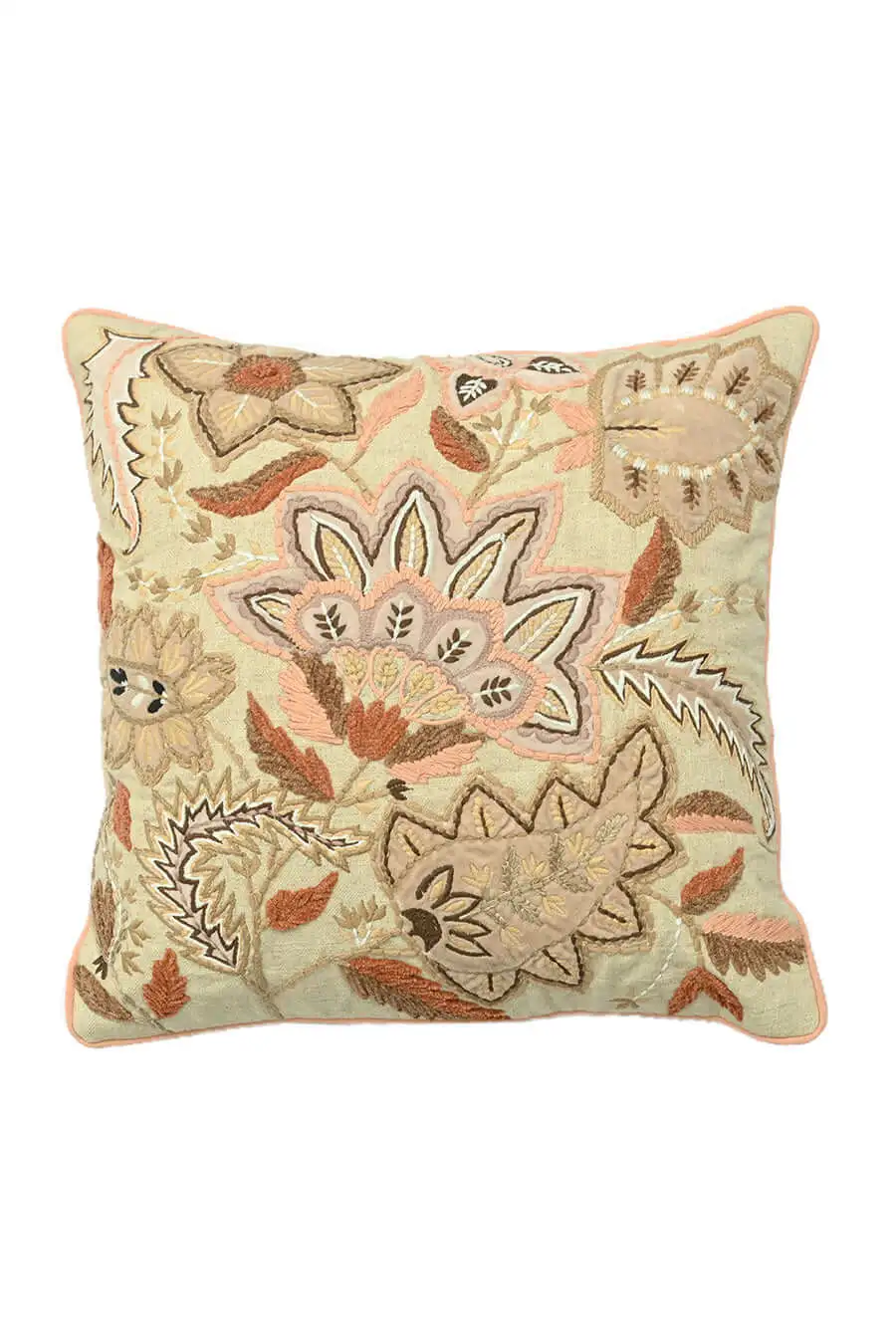 Refined Design Embroidered Velvet Decorative Cushion Cover