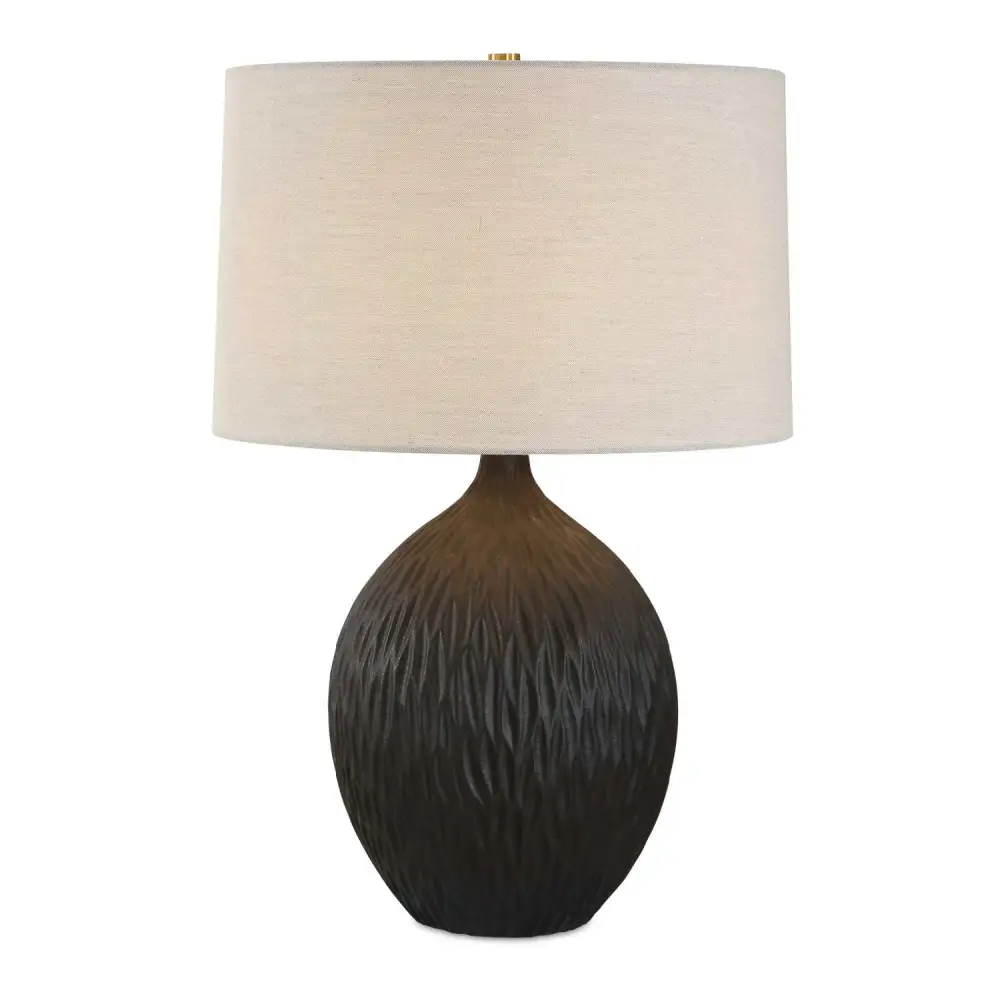 Chiseled Ceramic Table Lamp