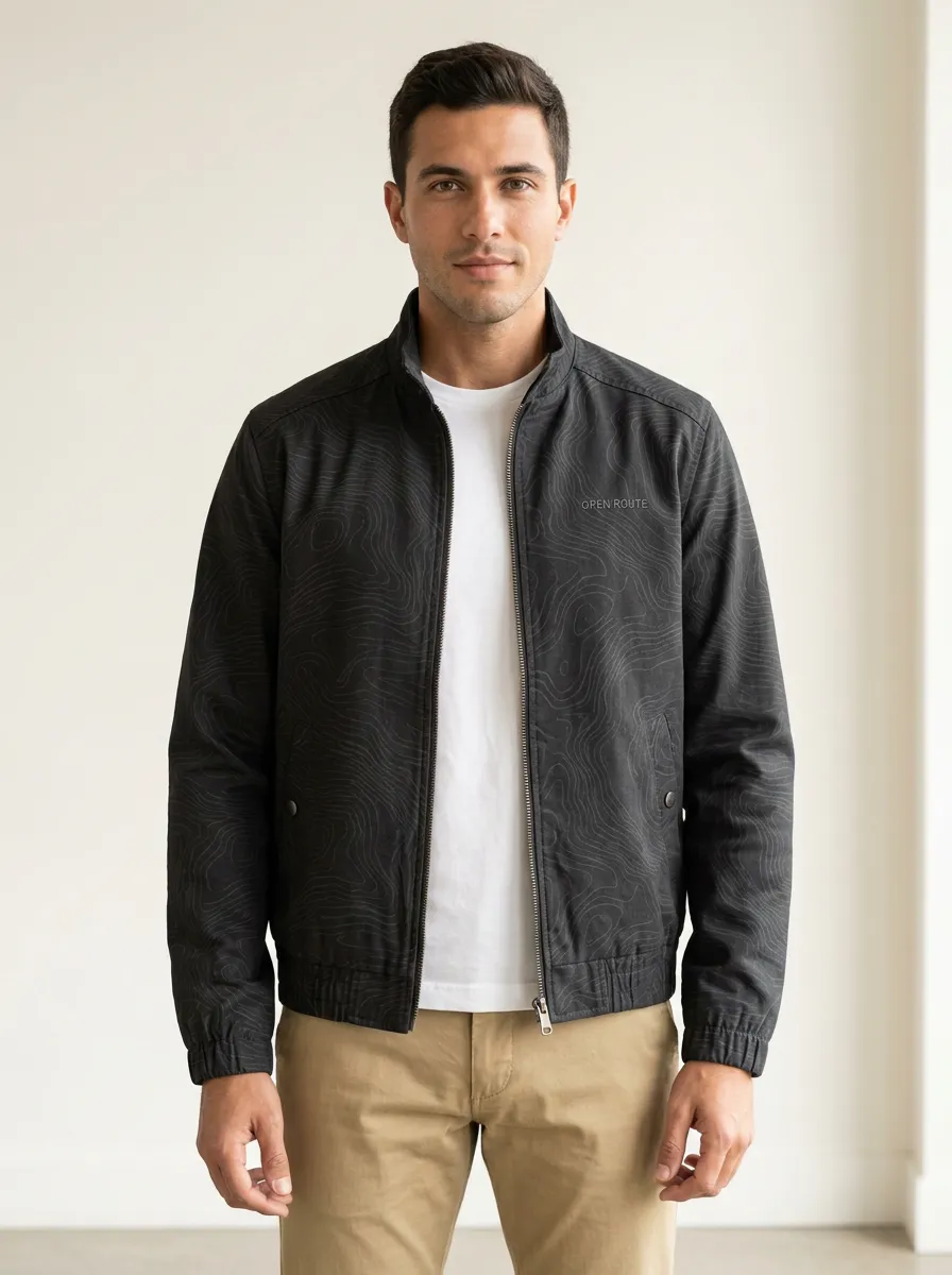 Topographic Map Denim Jacket