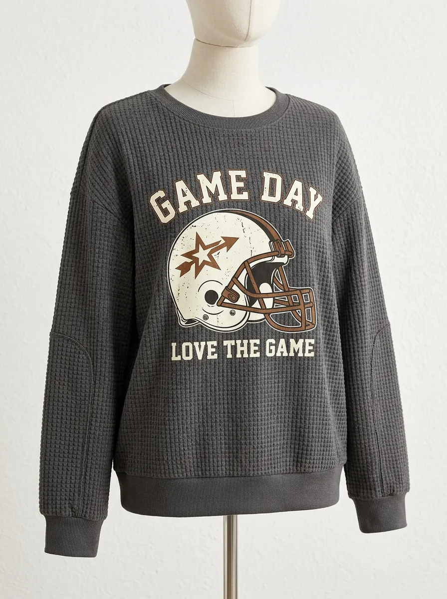Football Graphic Casual Hoodie