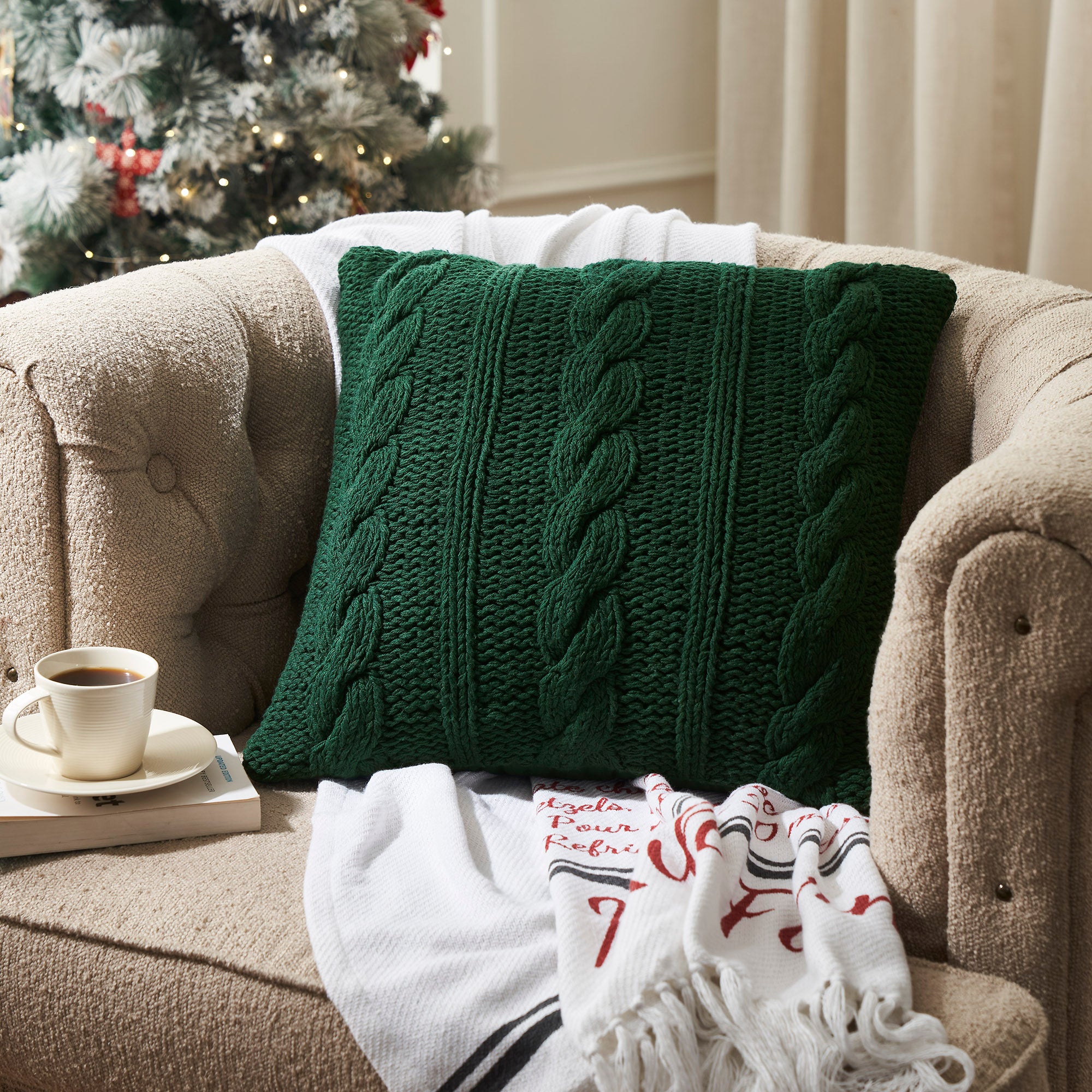 Classic Knit Decorative Accent Pillow
