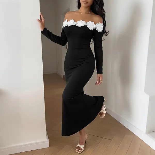 Women's Bodycon Lace Bridal Maxi Dress