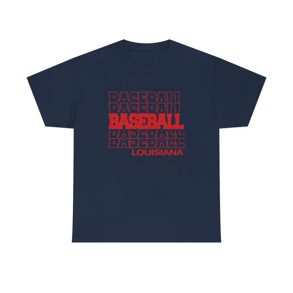 Baseball Louisiana in Modern Stacked Lettering