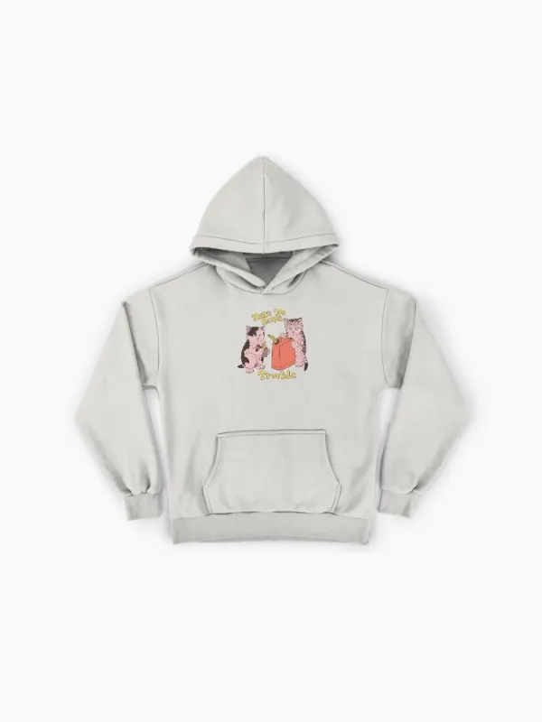 Here To Cause Trouble Premium Oversized Hoodie