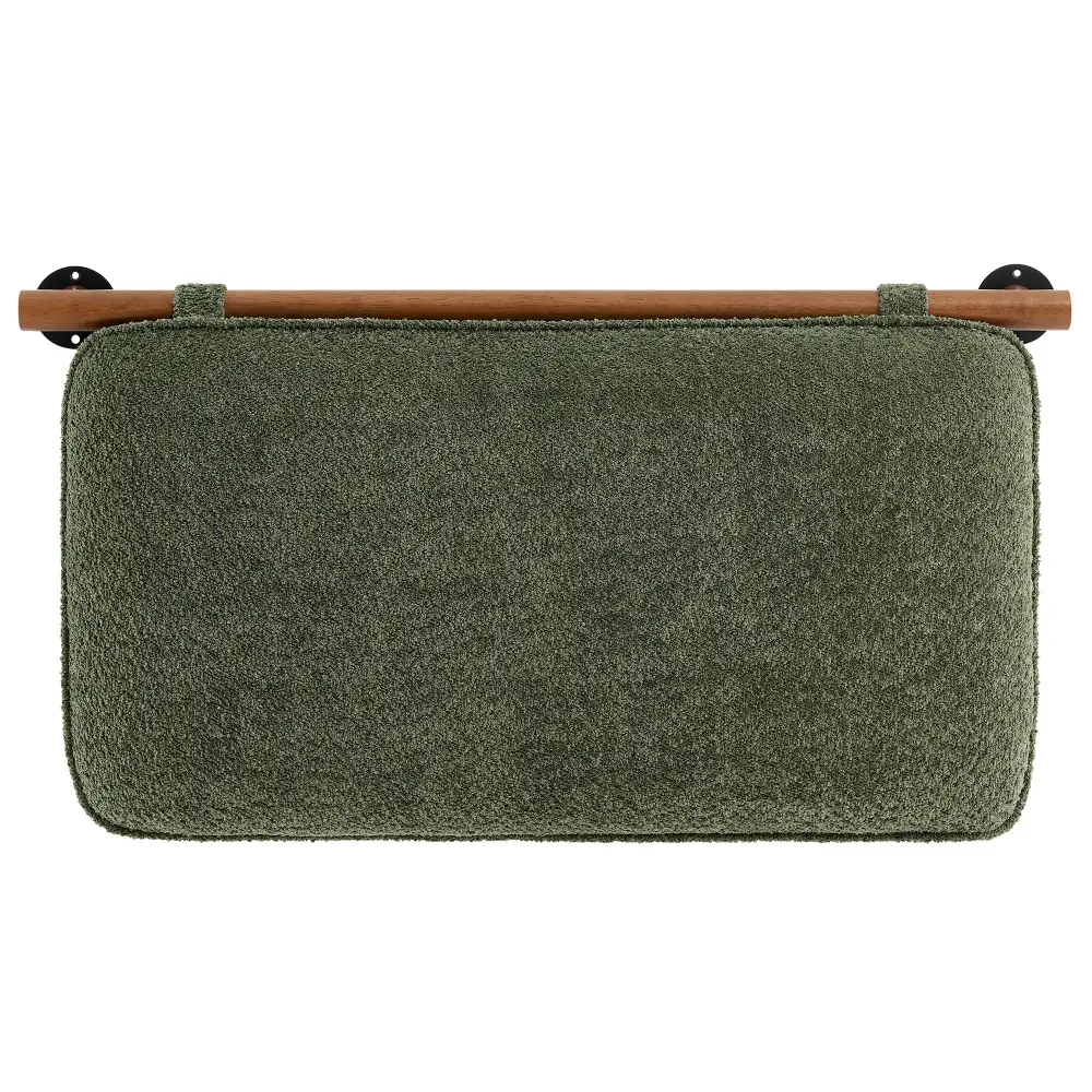 Wall Mounted Chenille Upholstered Headboard Streamlined Interior Profile