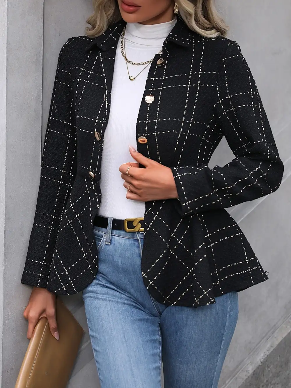 Plus Size Peplum Jacket