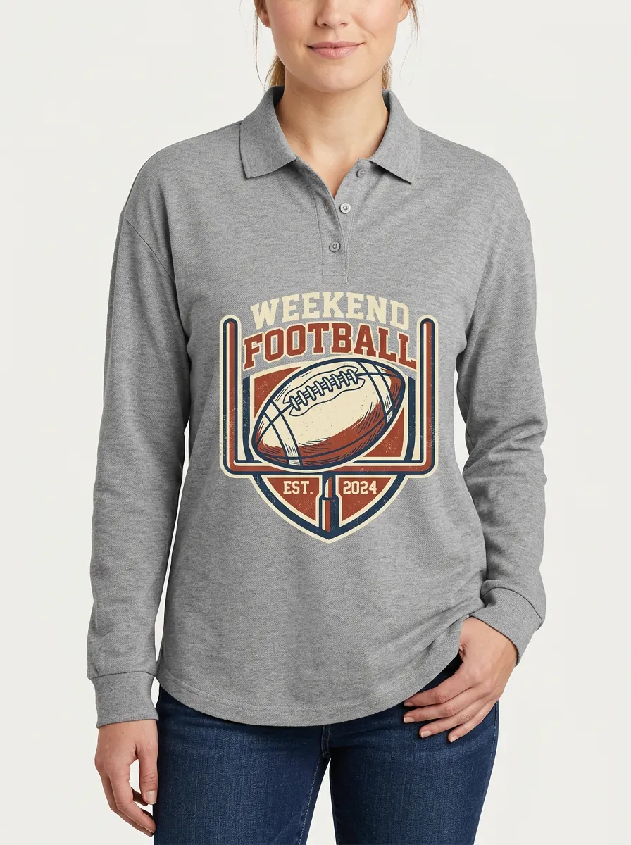 Football Inspired Casual Polo Shirt