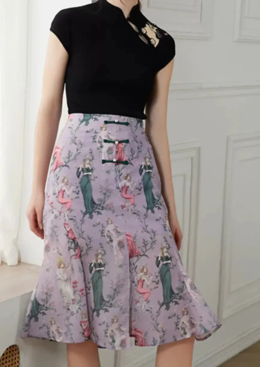 Seaside Everyday Casual Polyester Skirt
