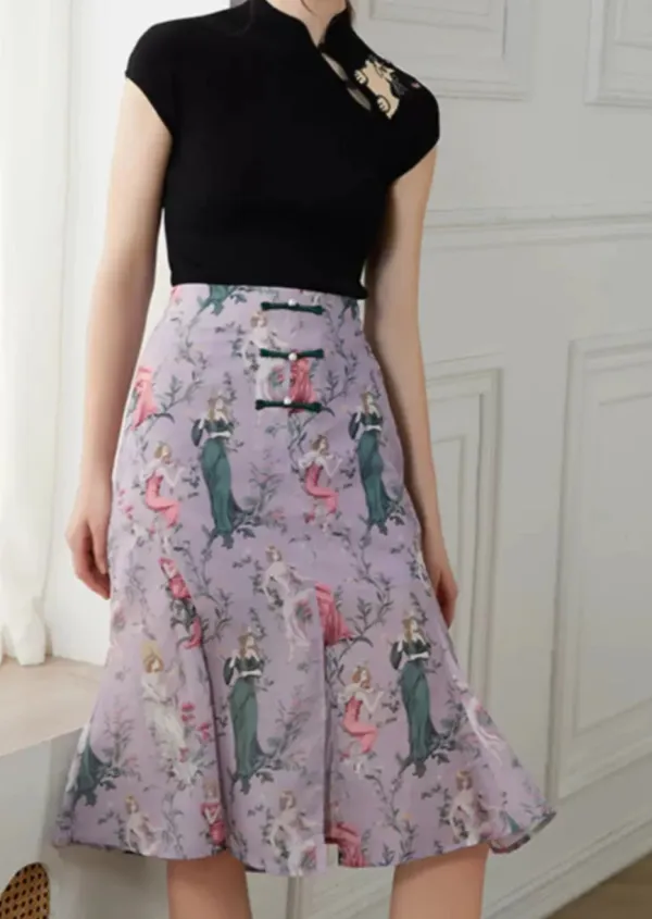 Seaside Everyday Casual Polyester Skirt