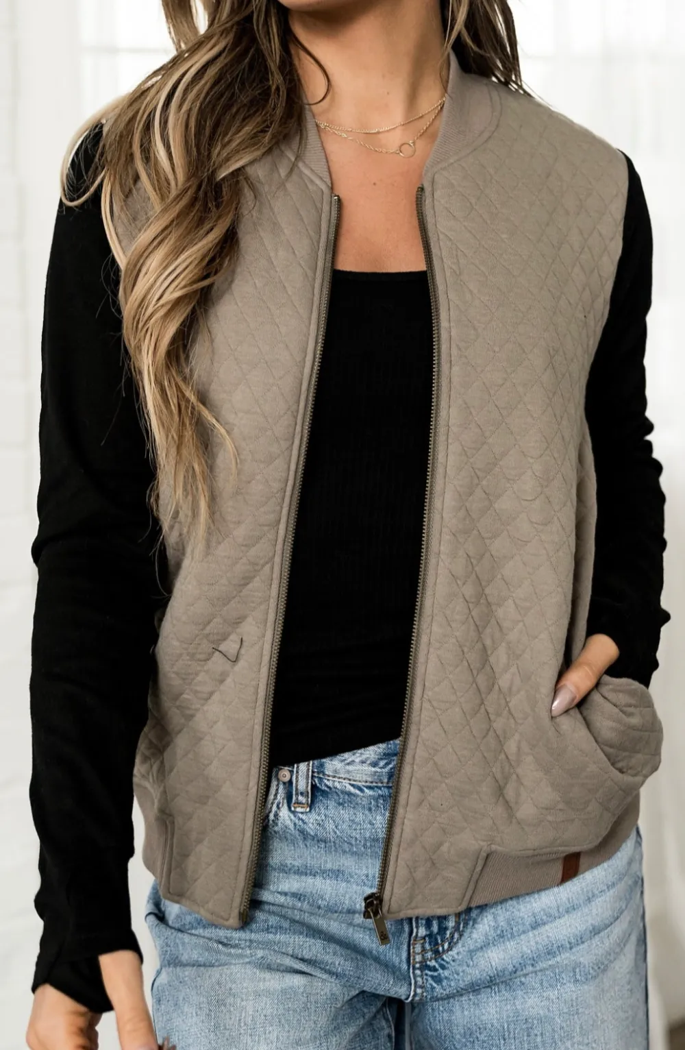 Kylee Quilted Bomber Jacket