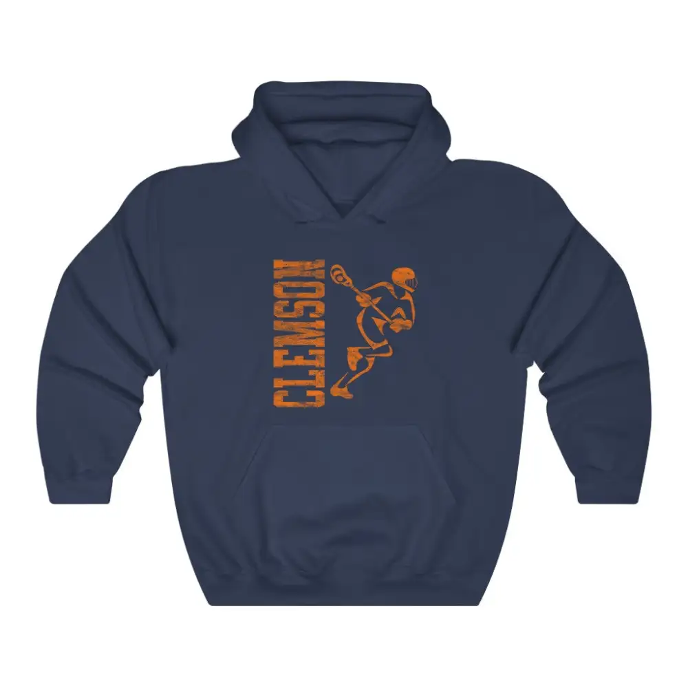 Soft Fleece Vintage Player Lacrosse Graphic Pullover Hoodie