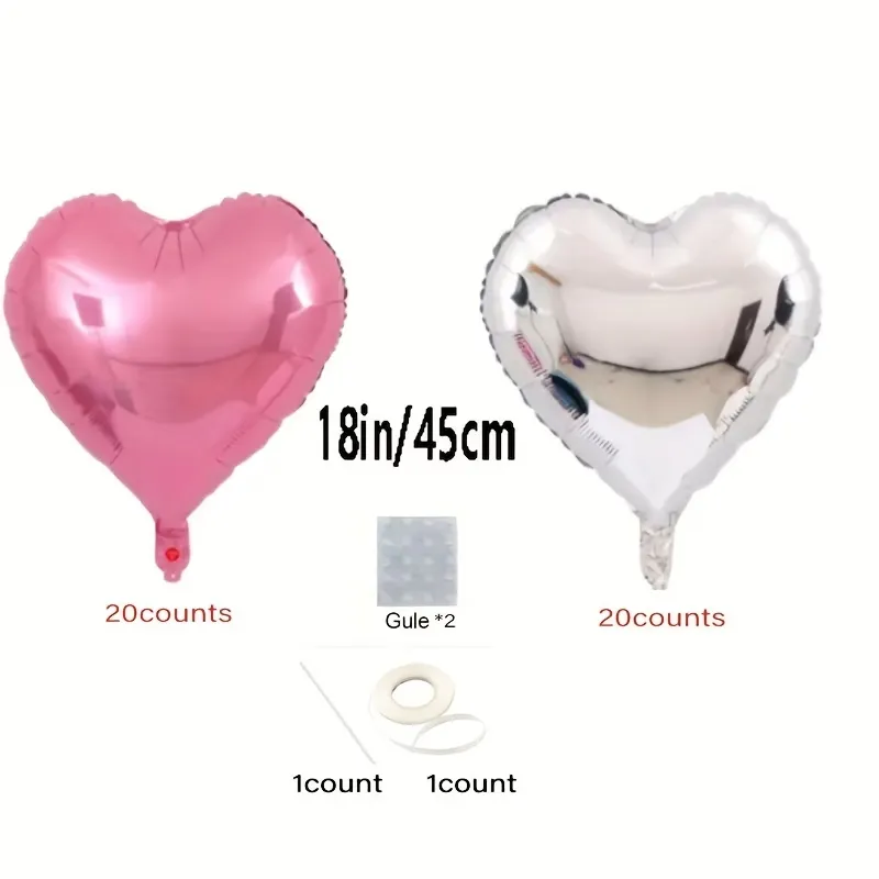 Heart-Shaped Mylar Balloons