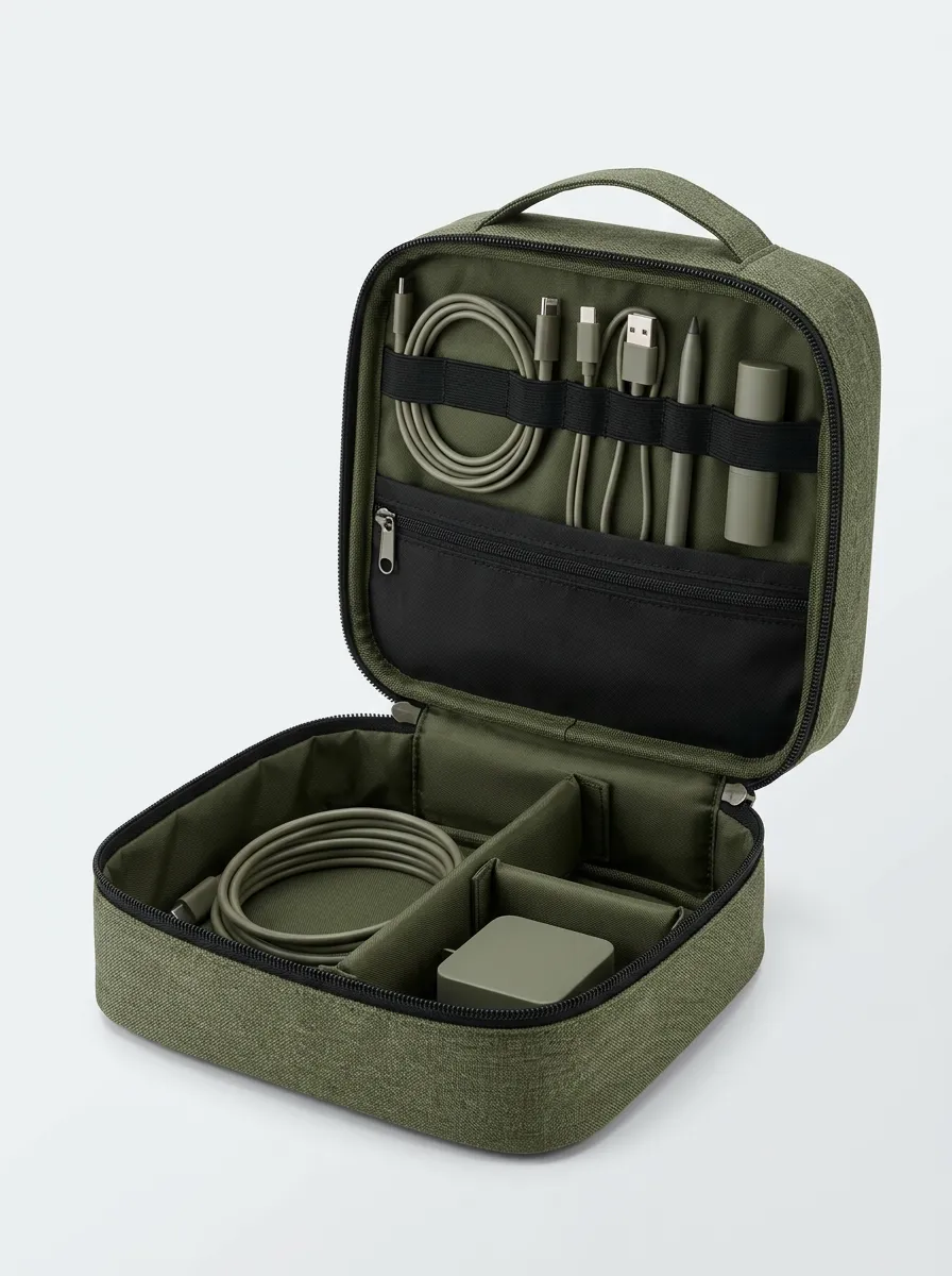 Compact Portable Tech Organizer Bag