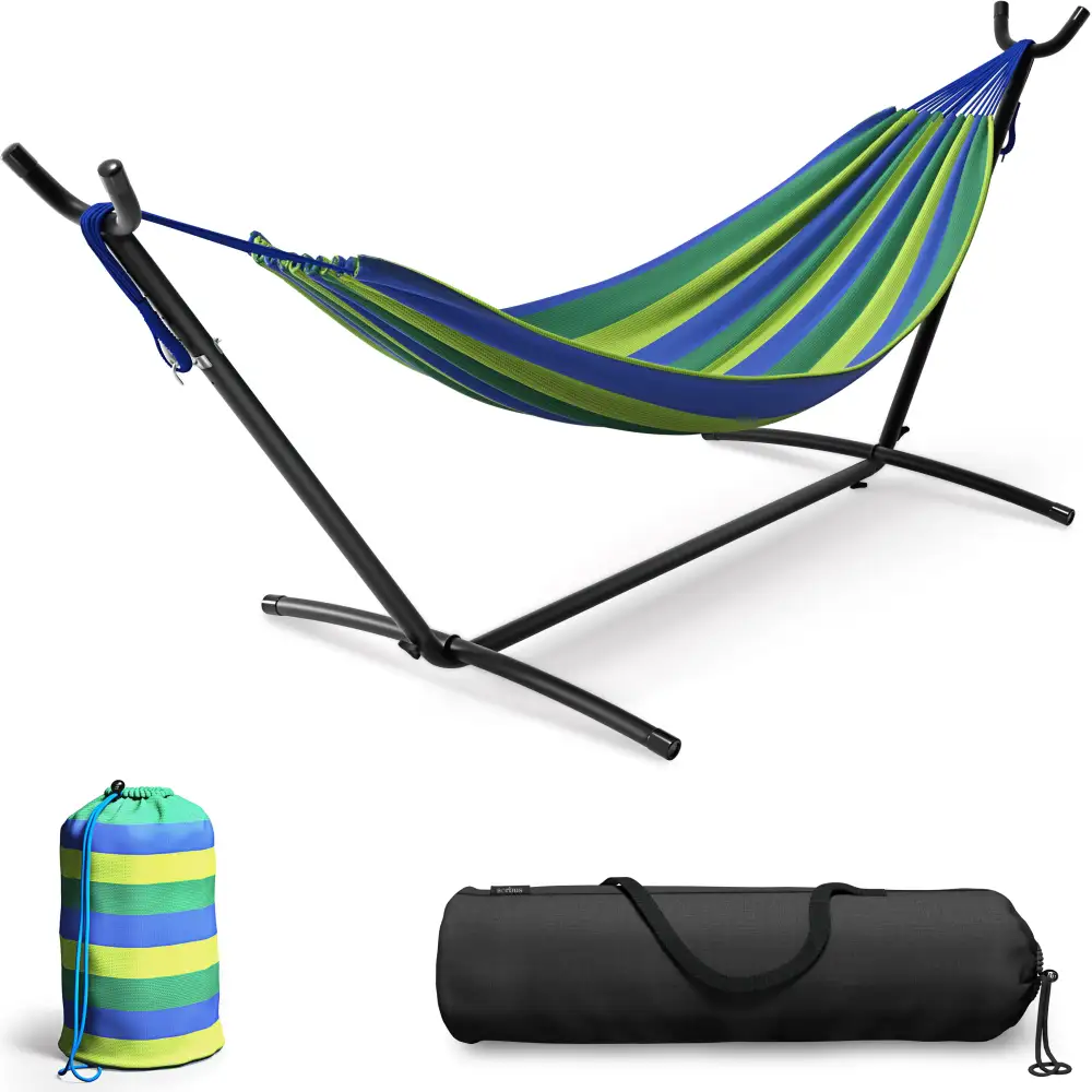 Double Hammock With Steel Stand
