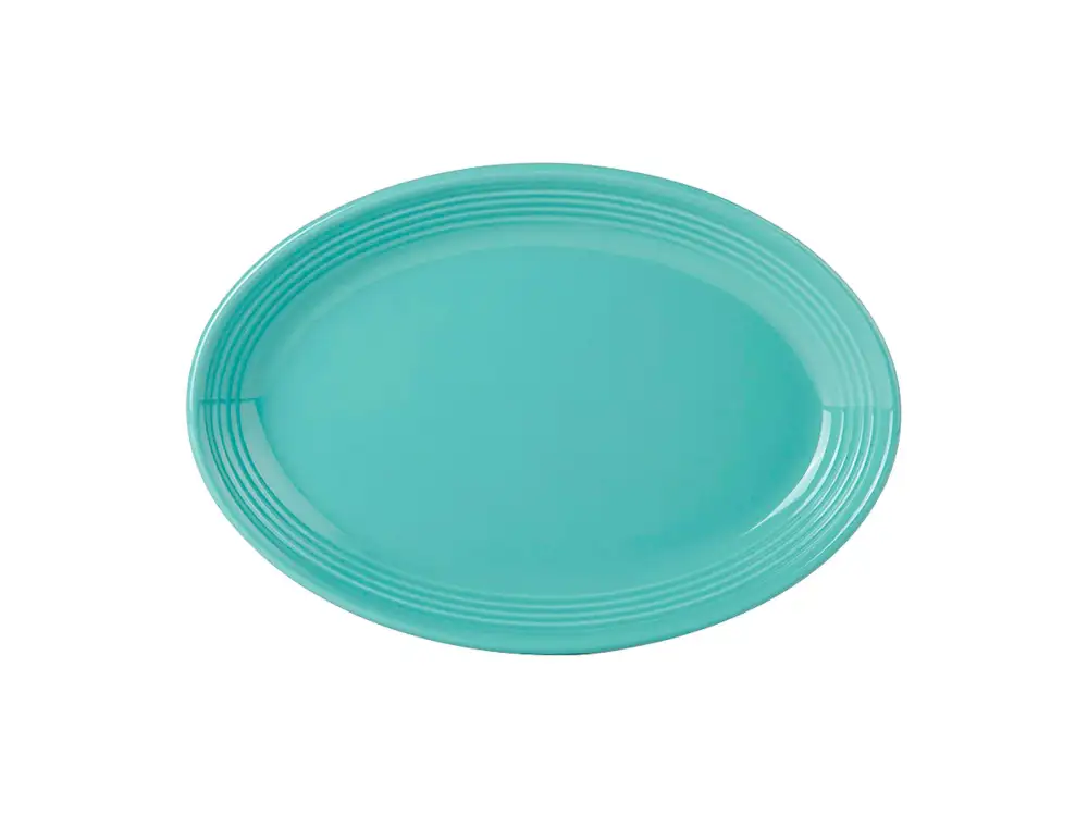 Concentric Pattern Oval Service Platter