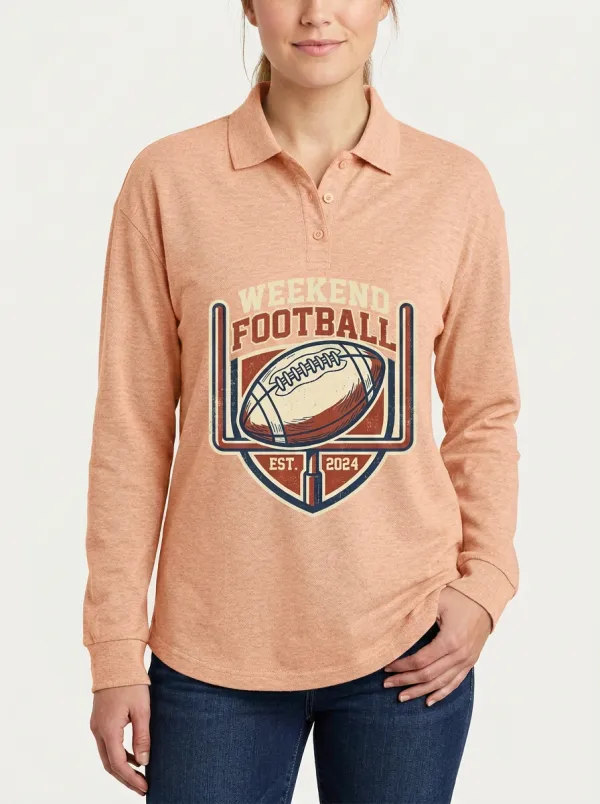 Football Inspired Casual Polo Shirt