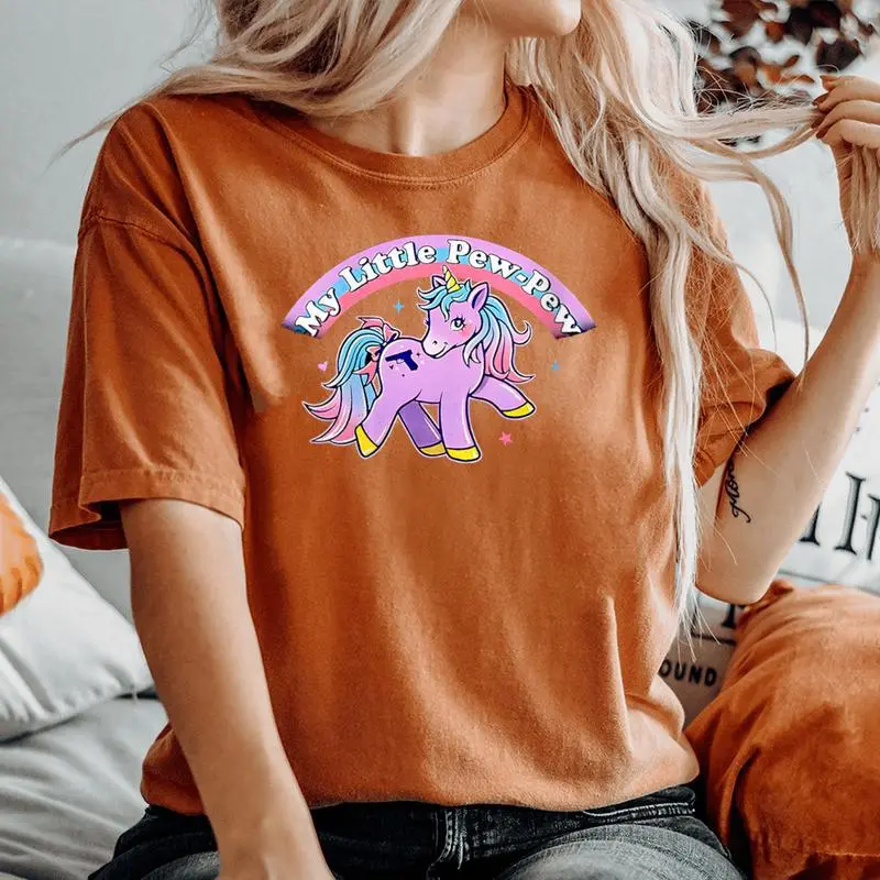 My Little Pew-Pew Unicorn Women's Oversized Comfort T-Shirt
