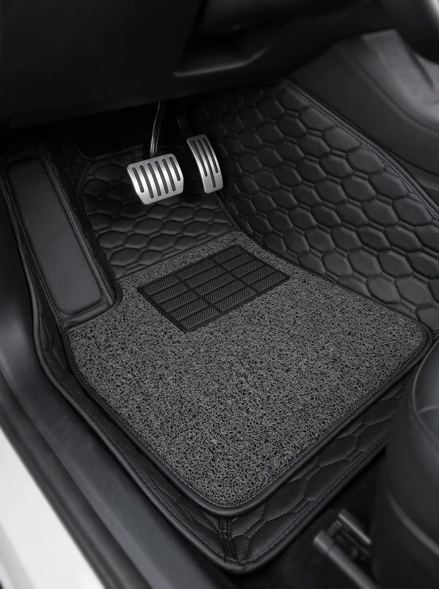 Refined Hexagon Textured Floor Mats
