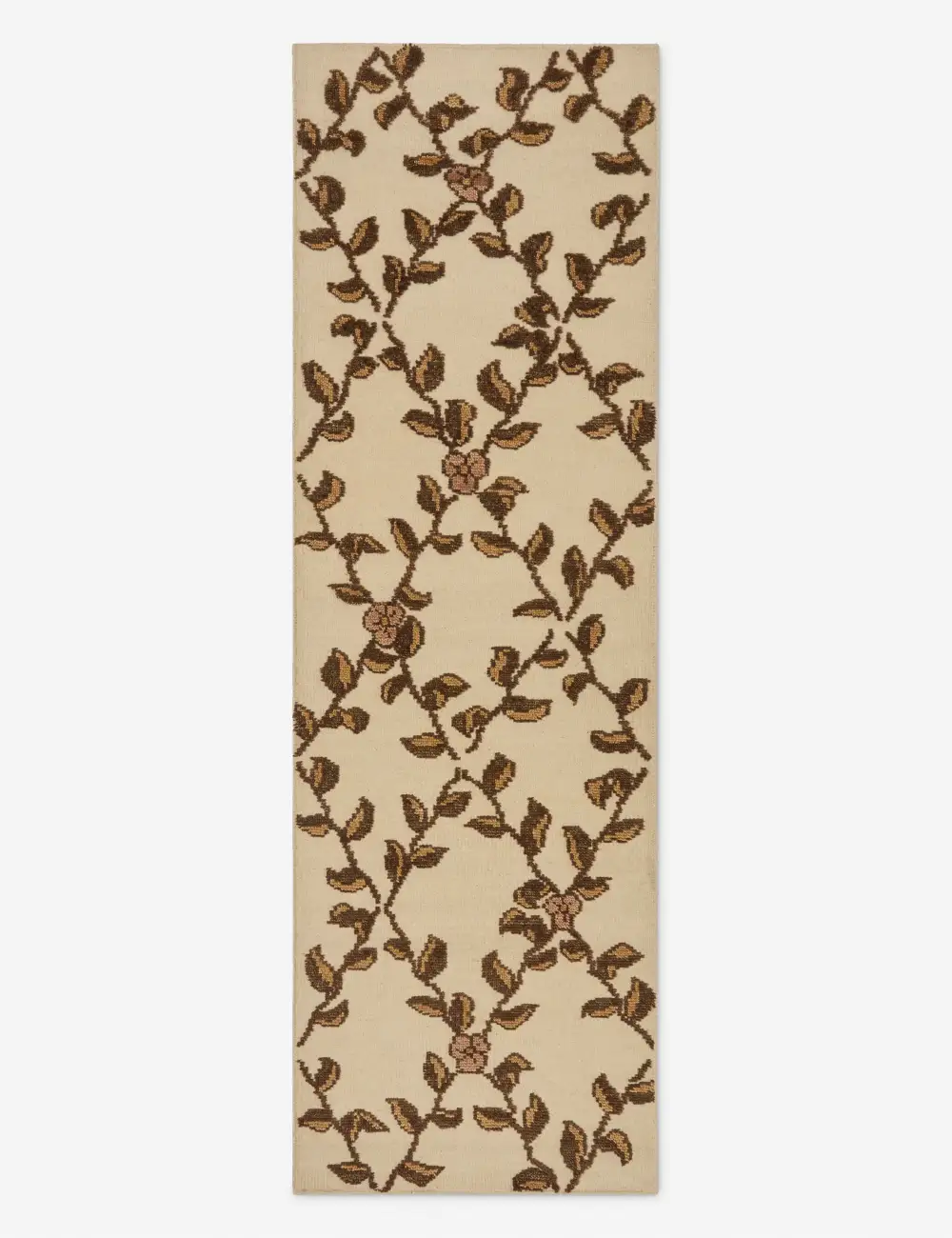 Lattice Botanical High Low Pile Hand Knotted Wool Area Rug