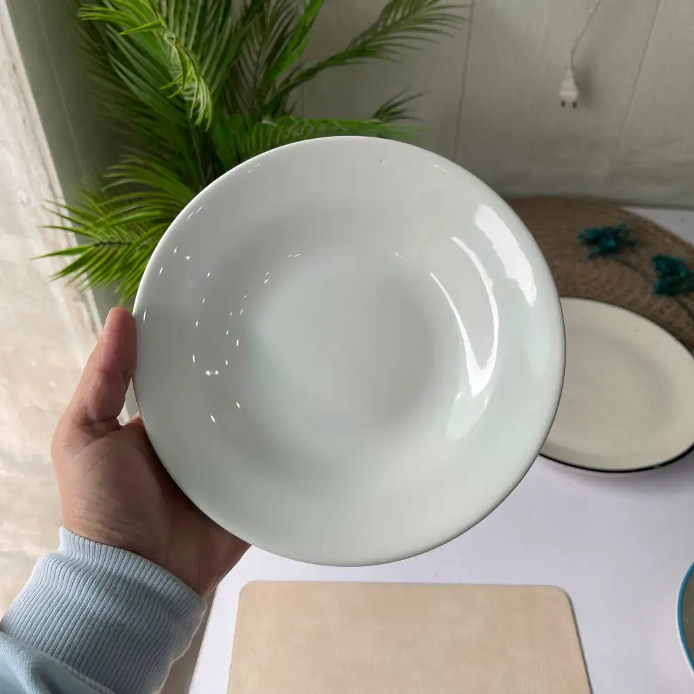 Modern Table Deep Ceramic Gravy Plate