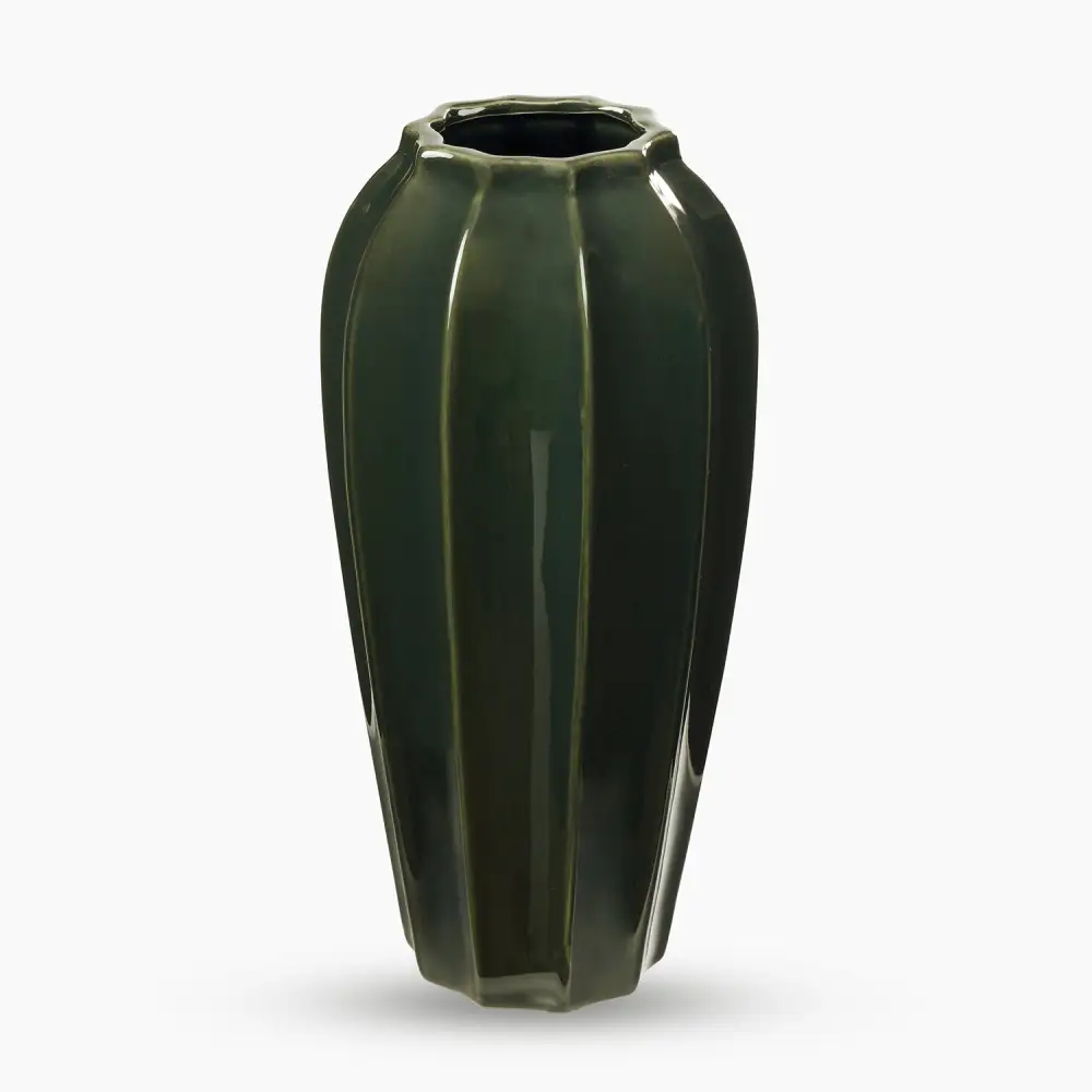 Green Glazed Ceramic Vessel