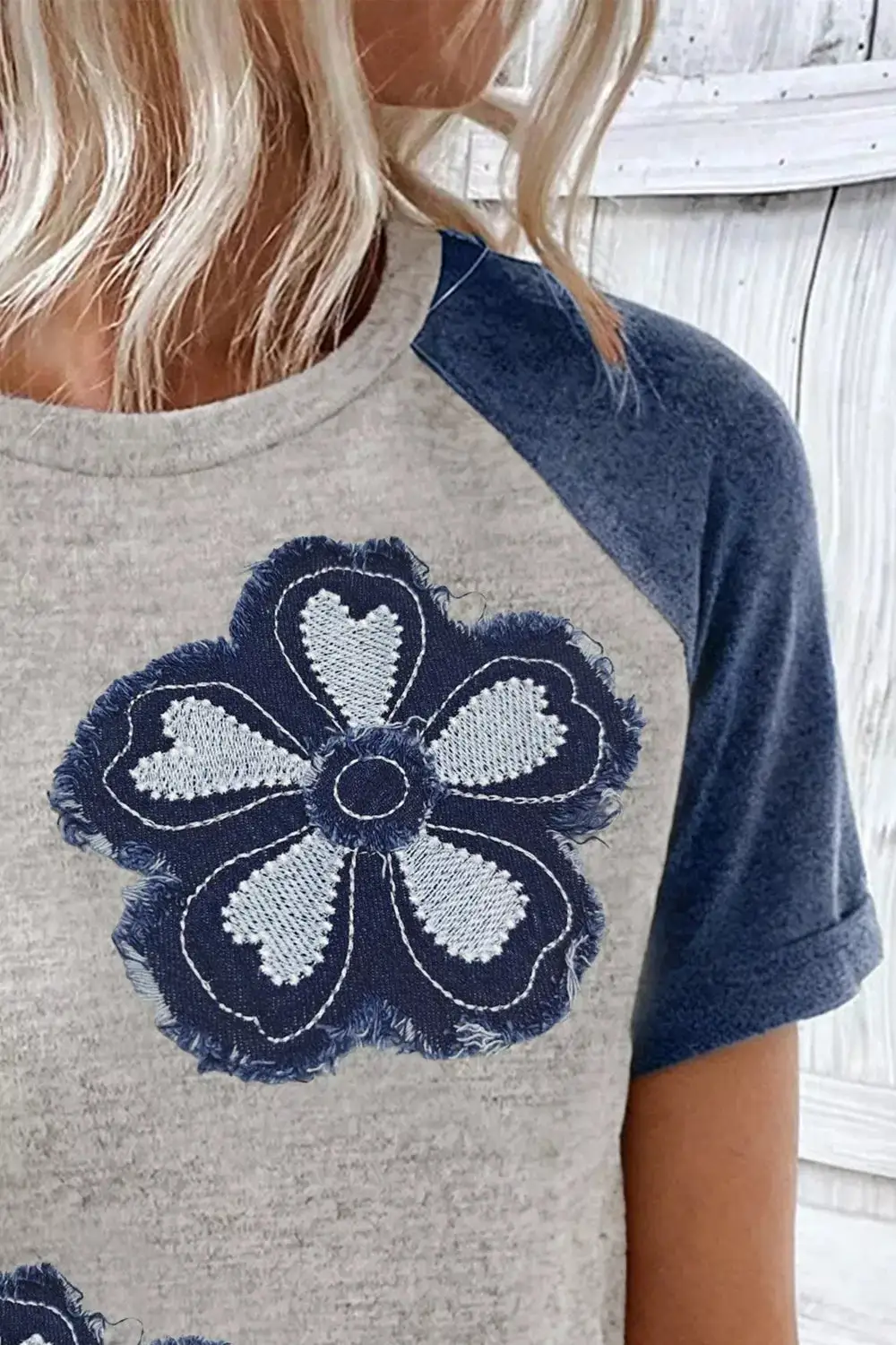 Floral Raglan Sleeve T Shirt