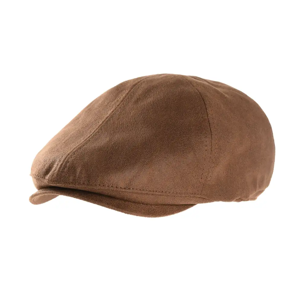 Faux Leather Ivy Newsboy Cap