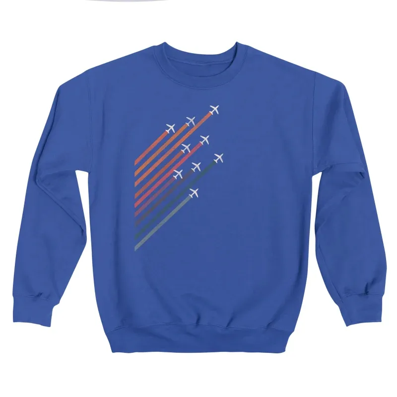 Retro Airplane Rainbow Trails Sweatshirt