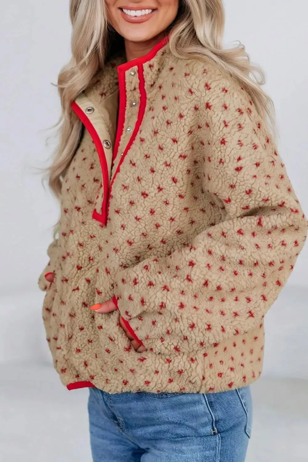 Fleece Color Block Sweatshirt