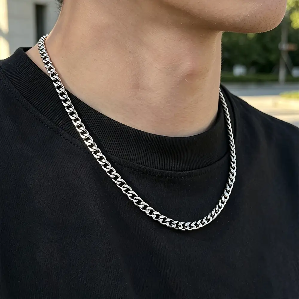 Cuban Stainless Steel Chain Men's Necklace