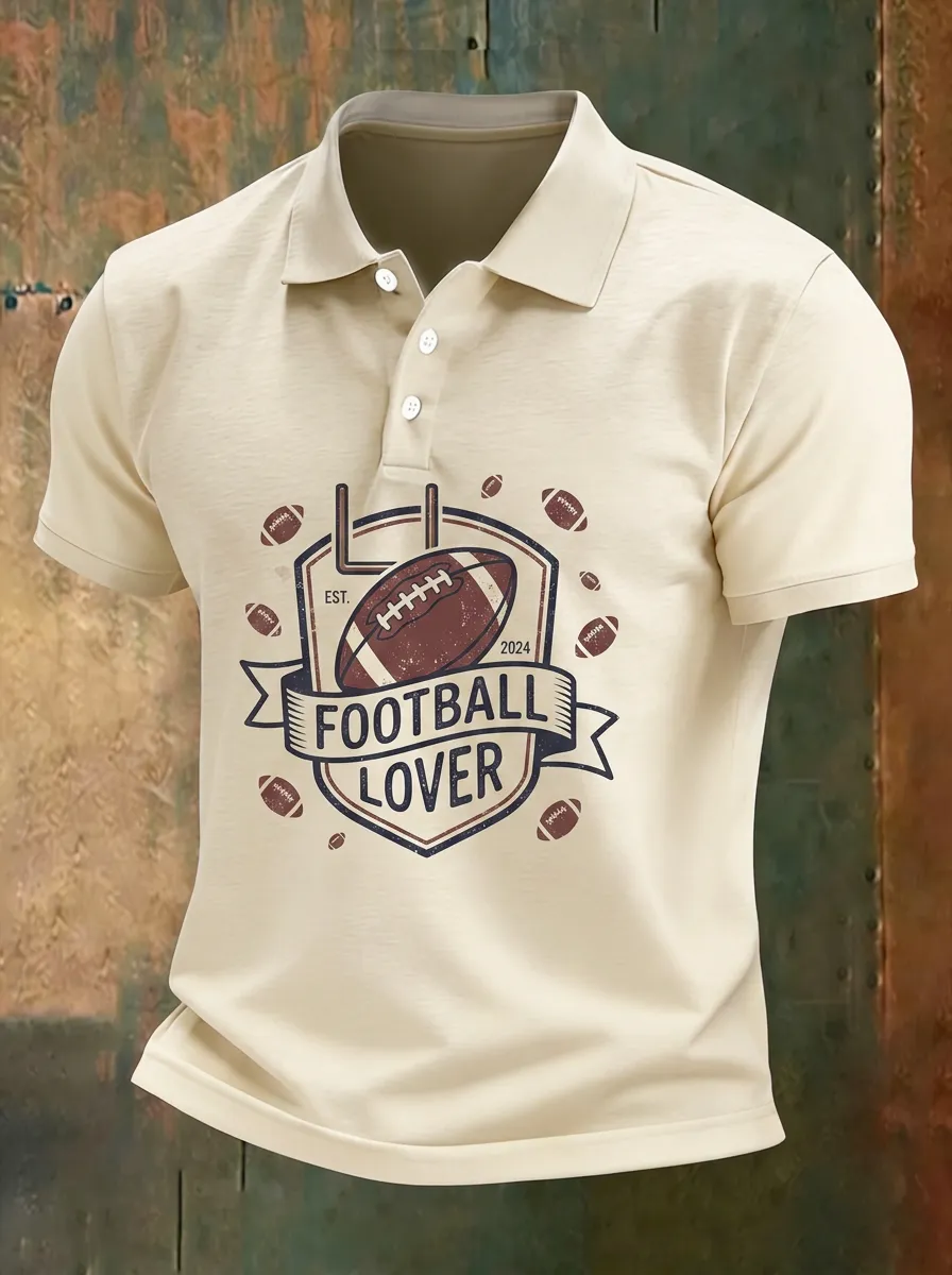 Football Inspired Casual Polo Shirt