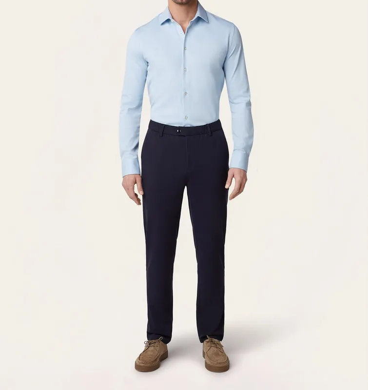 Knit Non-Iron Shirt Light Blue