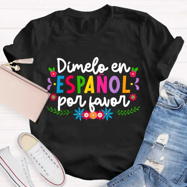 Favor Colorful Flowers Teacher T-Shirt