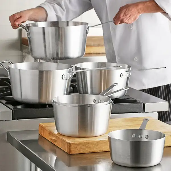 Deep Tapered Aluminum Sauce Pan