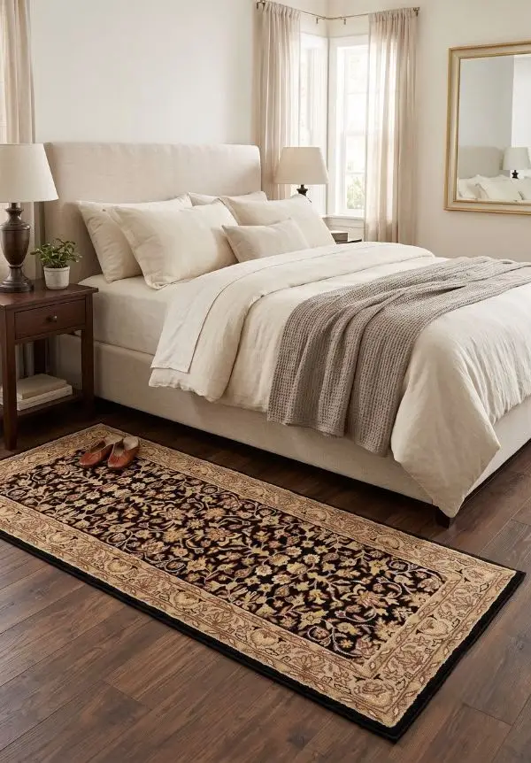 Hand Tufted Floral Botanical Wool Runner Rug