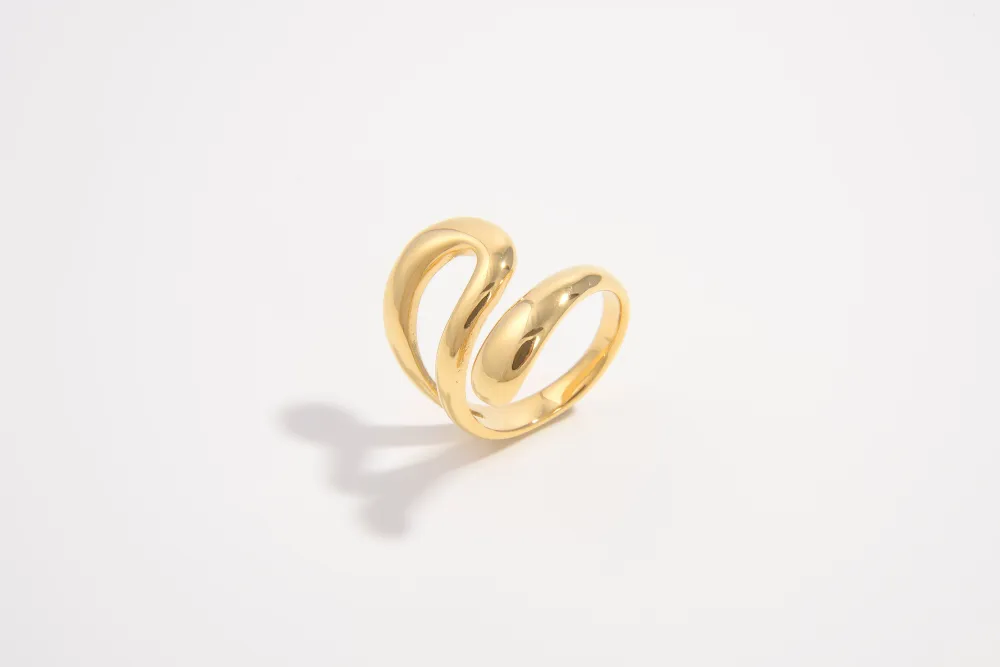 Cross Open-Band Statement Fashion Ring