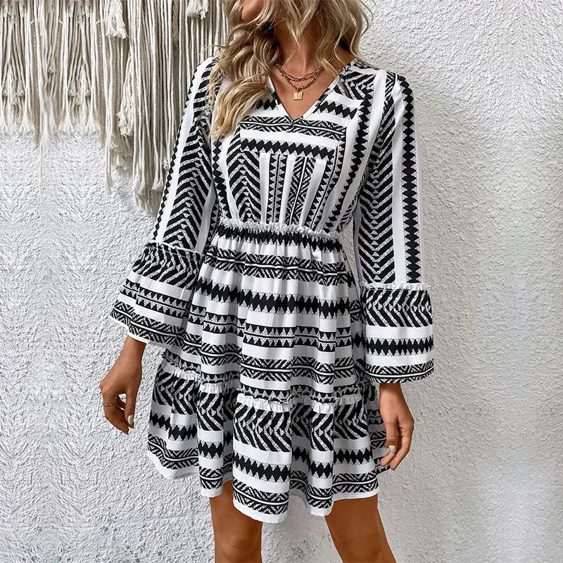 Women's Ruffled Boho Dress