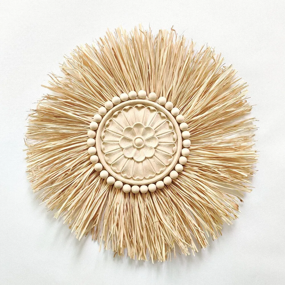 Woven Round Decorative Wall Mirror
