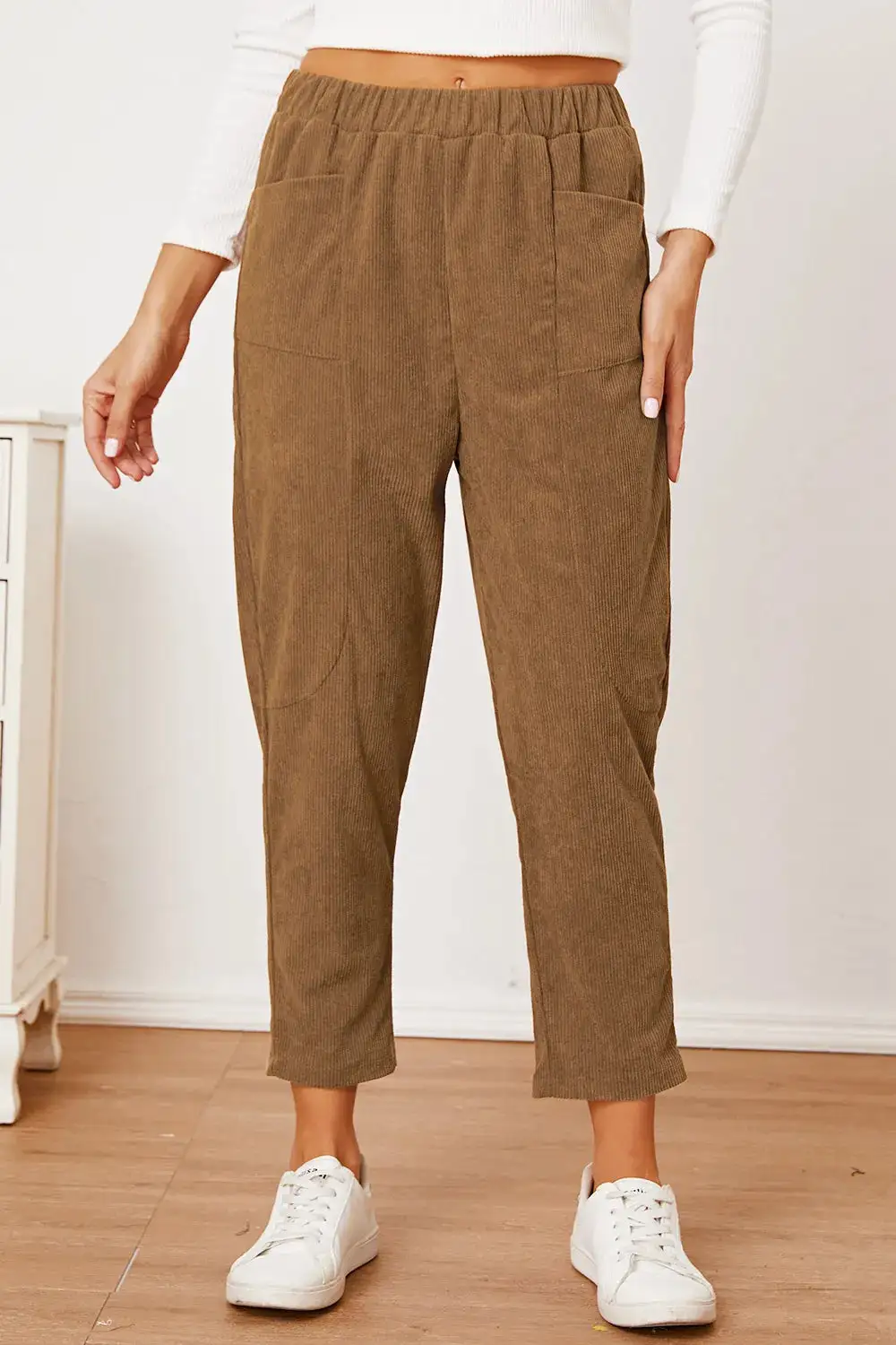Everyday High Waist Pocket Detail Pants