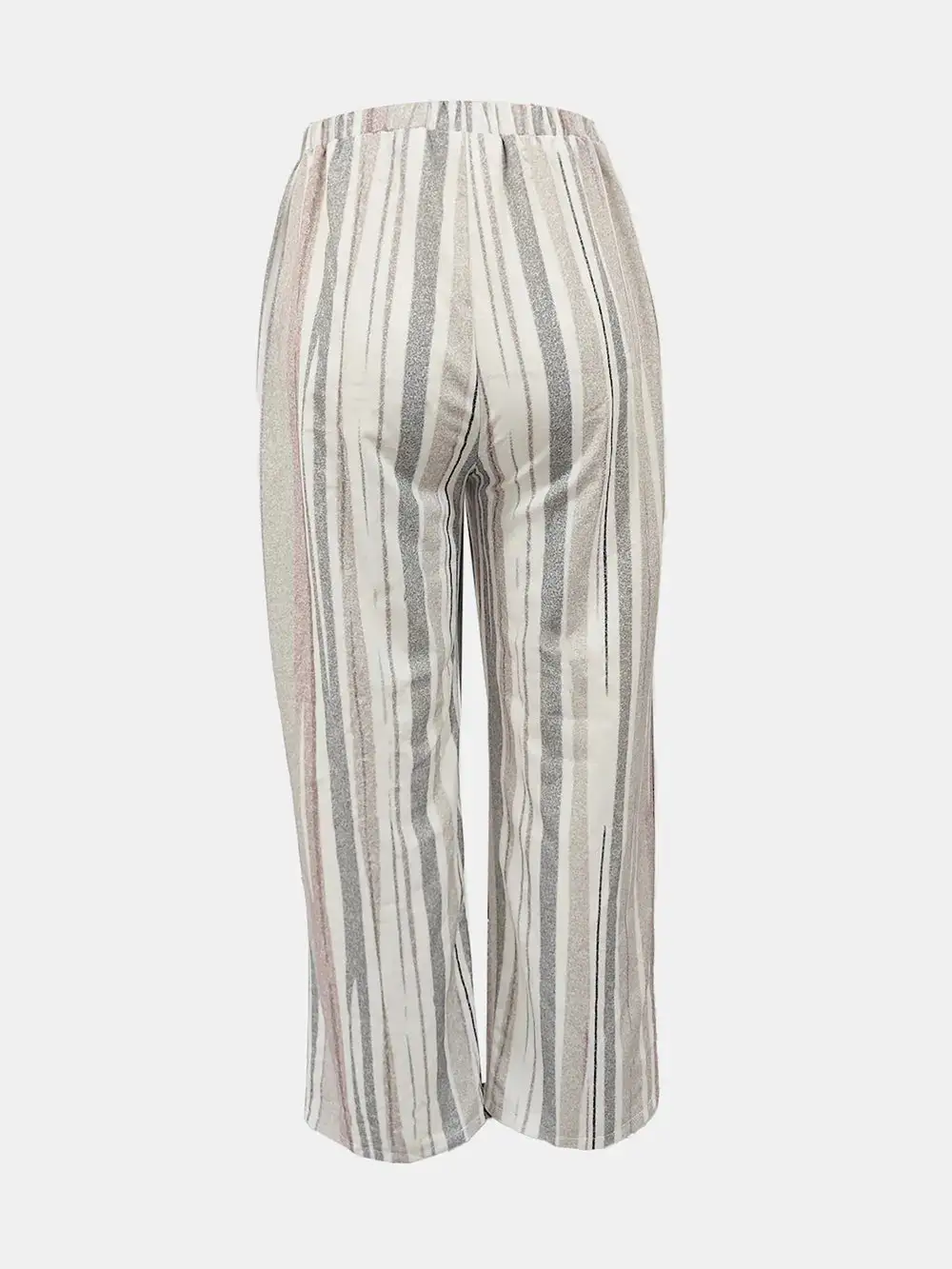 Pocket Detail Striped Pants