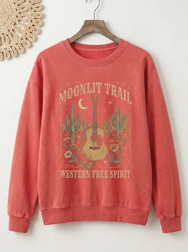 Everyday Cactus Unisex Western Crew Neck Sweatshirt
