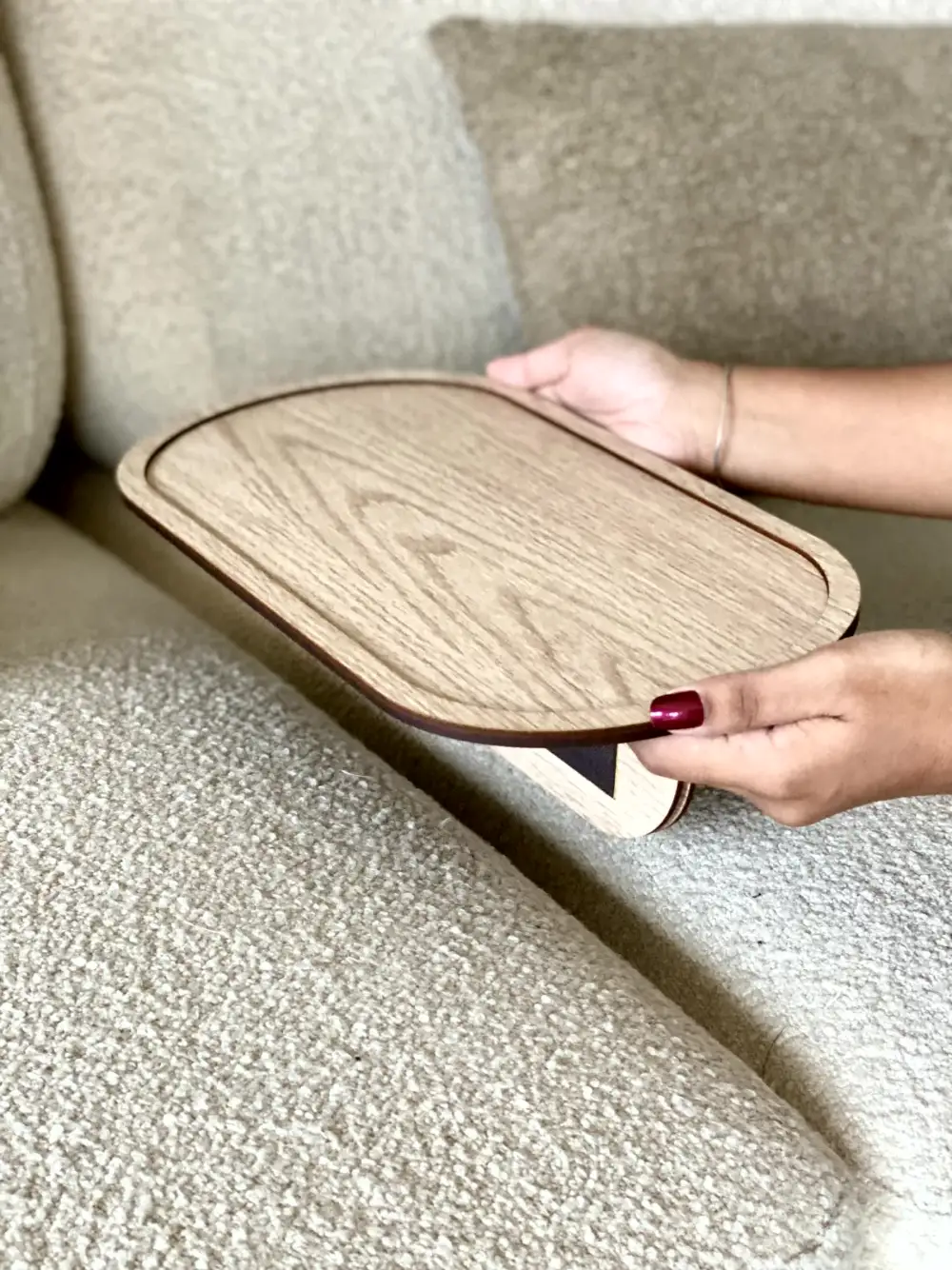 Elm Sofa Tray Cream