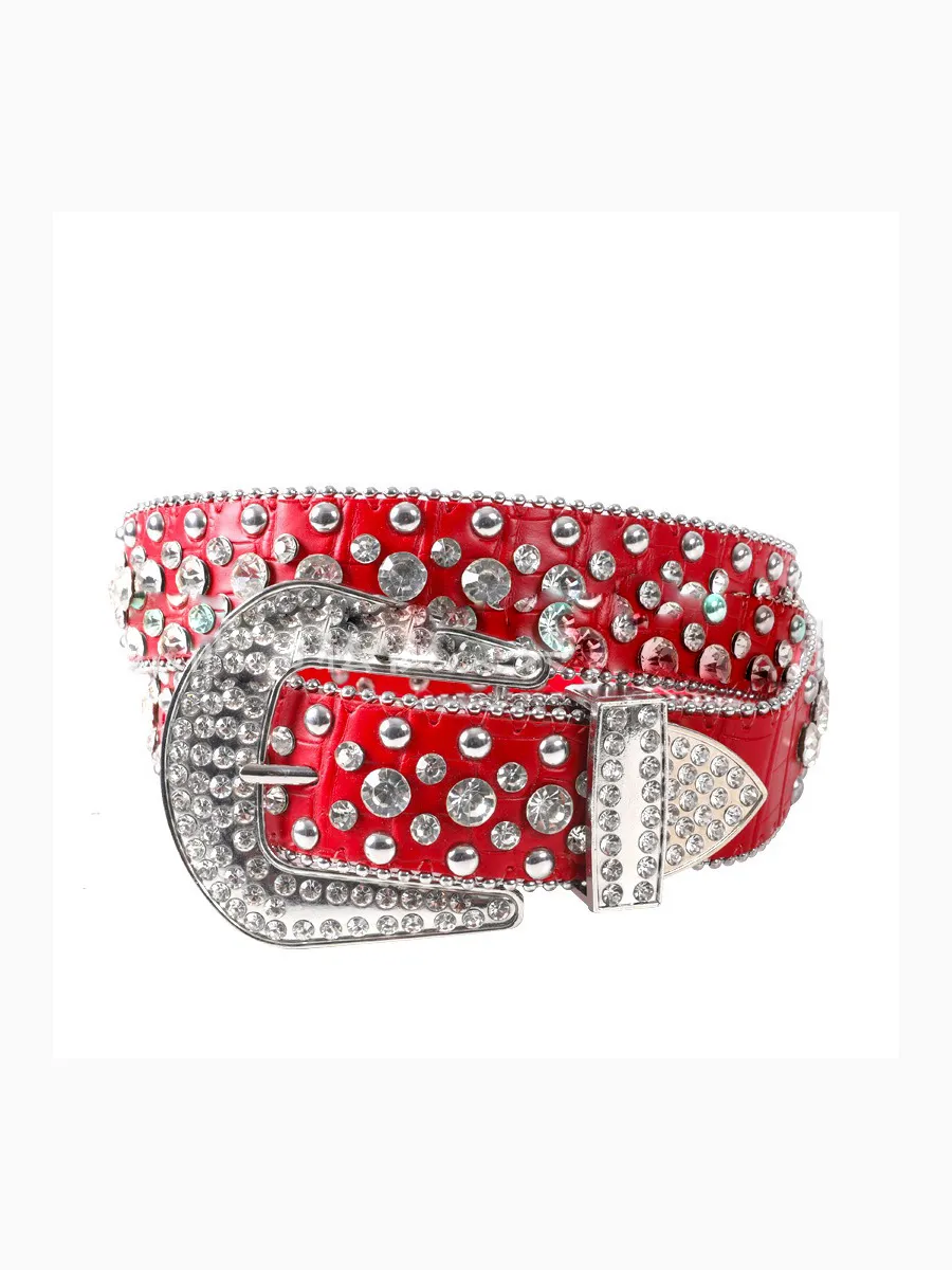 Marisol Women's Rhinestone Leather Belt
