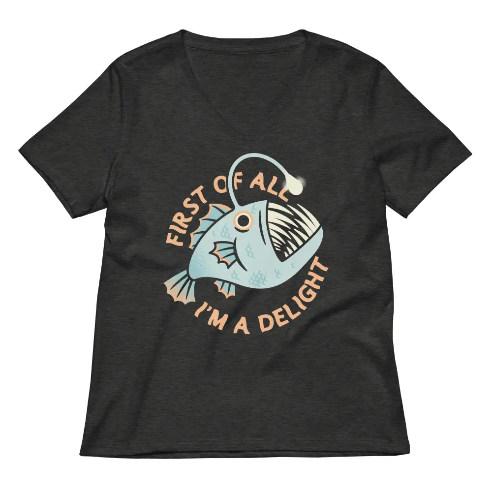 Delight Print V Neck Tee