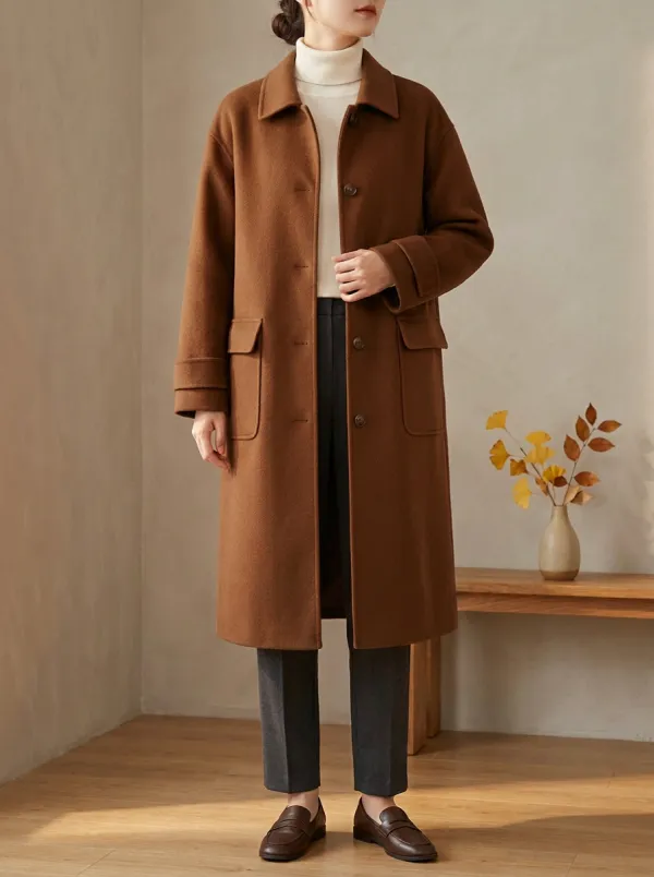 Outdoor-Inspired Wool-Blend Outerwear Coat