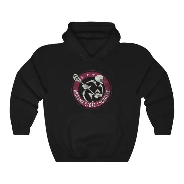 Vintage Player Lacrosse Graphic Pullover Hoodie