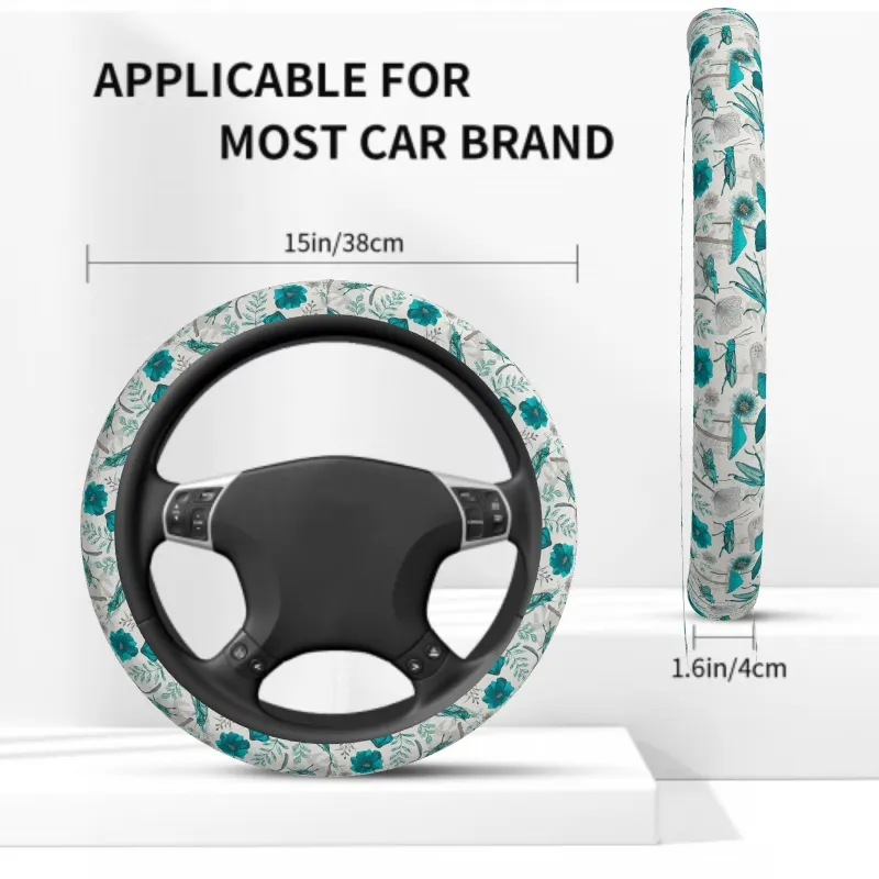 Floral Car Steering Wheel Cover