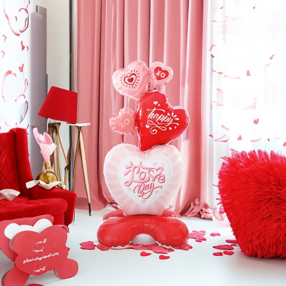 Romantic Heart Stand Balloon