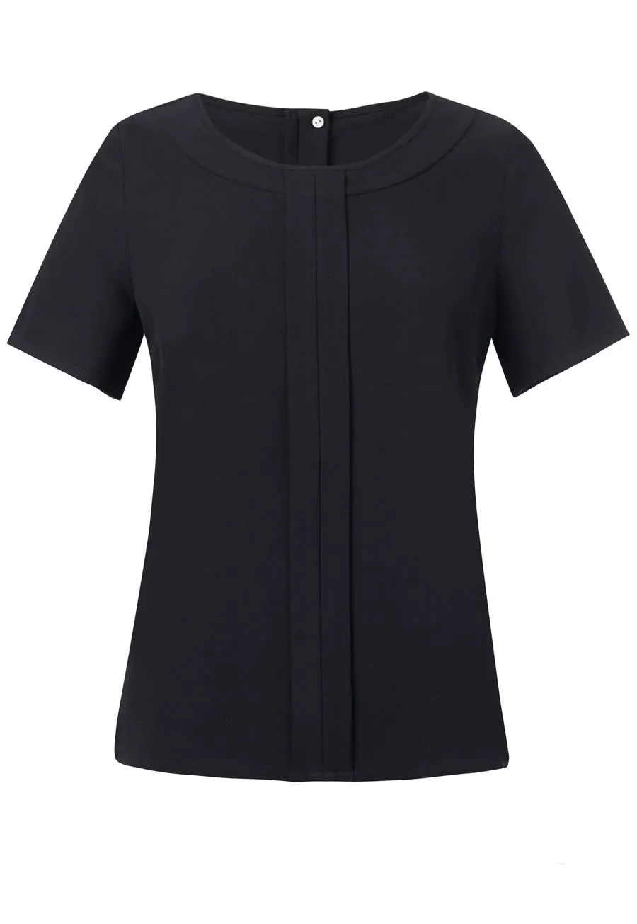 Women's Crepe De Chine Plain Tailored Fit Blouse